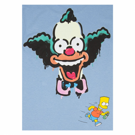 The Simpsons Krusty Graffiti Front and Back Print T-Shirt